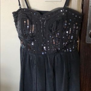 Sequined dress- charcoal grey